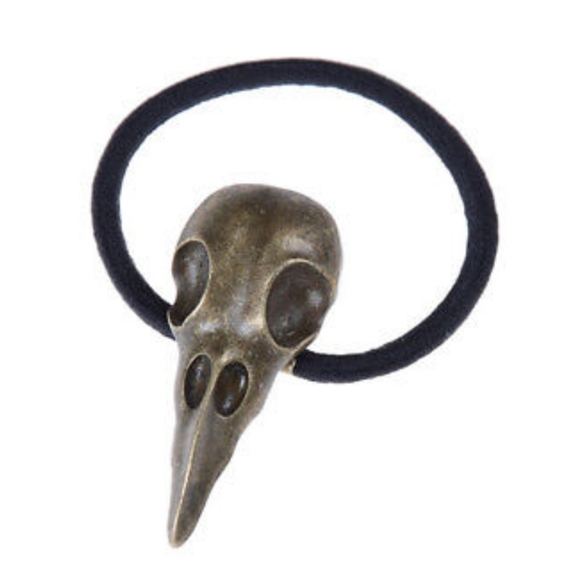 🐦‍⬛ Crow Skull Hair Tie - Picture 1 of 3